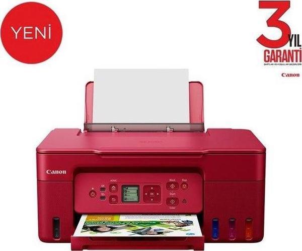 Canon PIXMA G3470 Çok Fonksiyonlu Renkli Mürekkep Tanklı Kırmızı Yazıcı/Tarama + Fotokopi/Wifi (Cano - Image 1