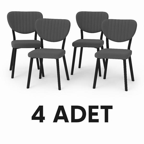 Yafes Masa Sandalye 4'lü Elma Sandalye Mutfak Sandalyesi - Image 1