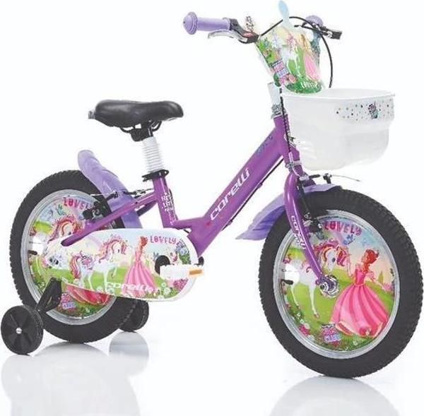 CORELLİ LOVELY KIZ ÇOCUK BİSİKLETİ V 16 JANT MOR BEYAZ - Image 1