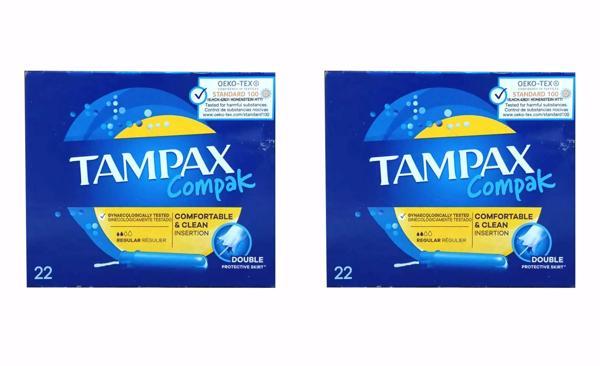 Tampax Compak Normal Tampon 22'Li-2 Paket - Image 1