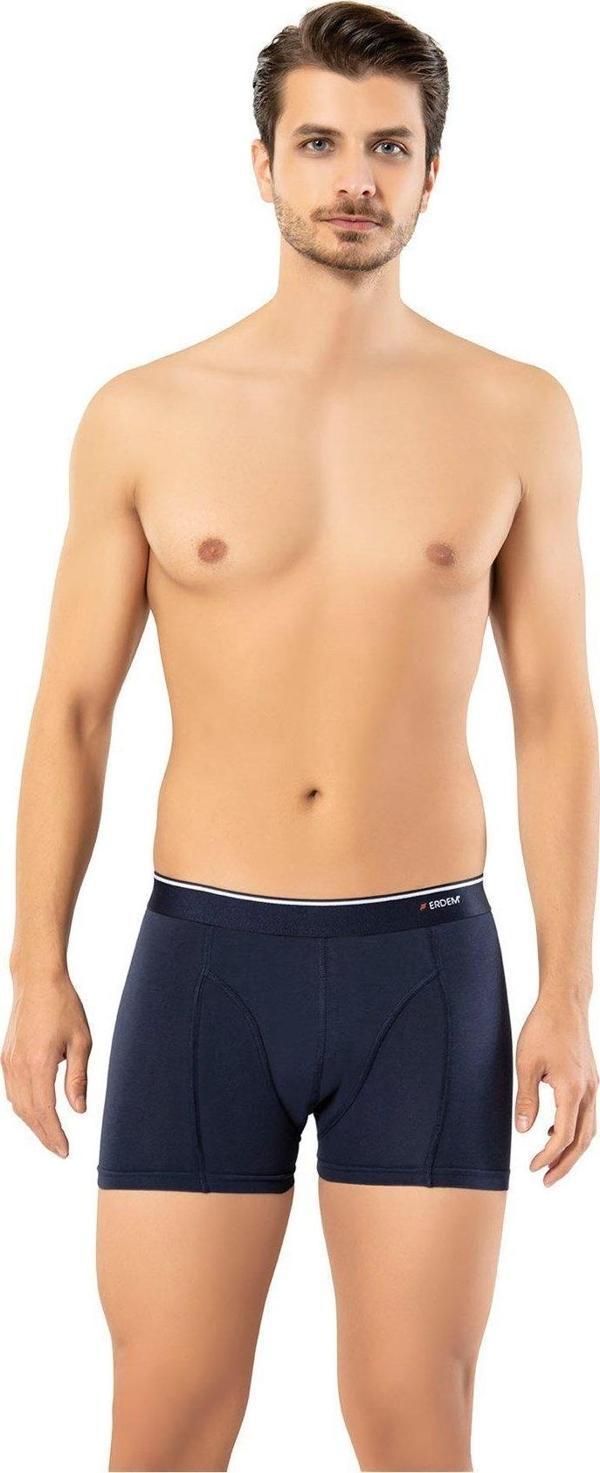 Erdem İç Giyim Lacivert Pamuk Elastan 2 Li Klasik Boxer 1445 - Image 1