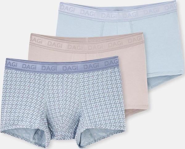Dagi Açık Gri-Gri 4210 3'Lü Desenli Mıcro Modal Boxer - Image 1