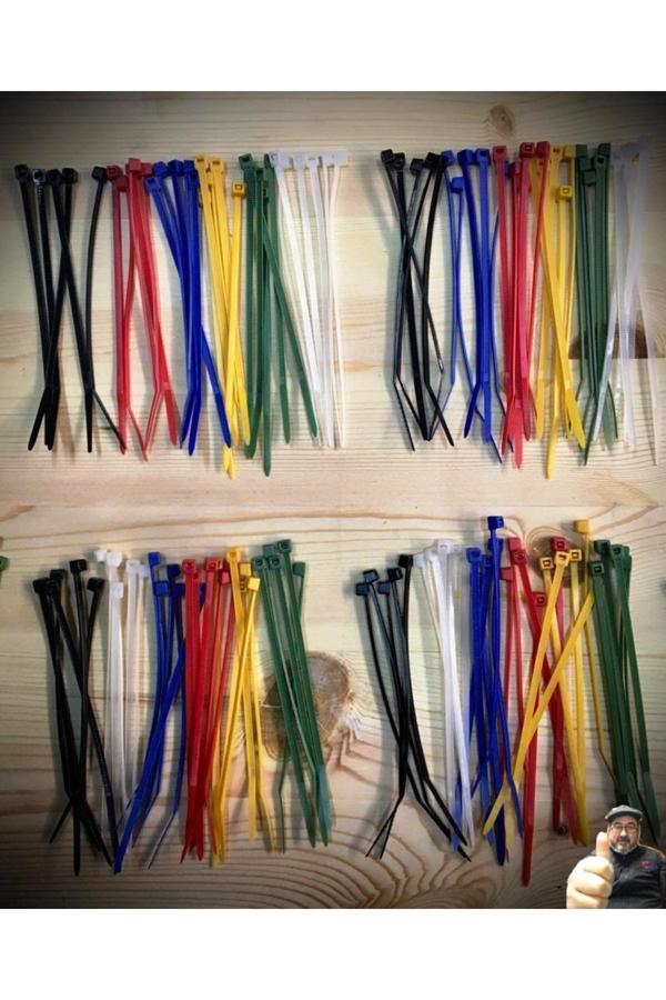 Hırdavat Erbabı Renkli Plastikkelepçe ,Cırt,Kablo Bağı * Yeşil*Mavi*Sarı*Kırmızı*Siyah* Beyaz 6 Renk Toplamı 30 Adet - Image 1
