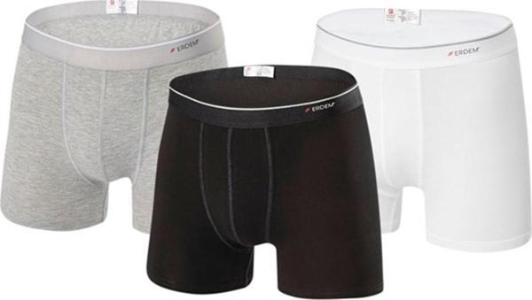 Erdem İç Giyim Karışık Düz Renkli 3'Lü Basic Boxer 1491 - Image 1