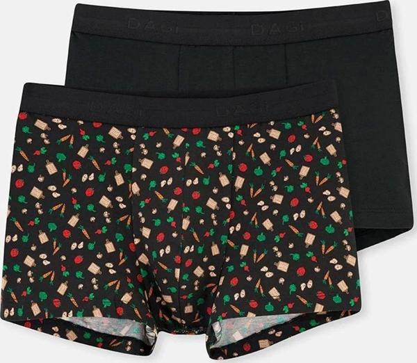 Dagi 2Li Düz Ve Desenli Micro Modal Boxer - Image 1