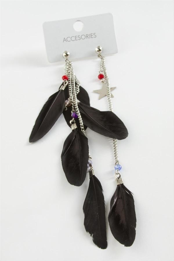 Avior Collection Yıldız Kristal Tüylü Küpe - Image 1