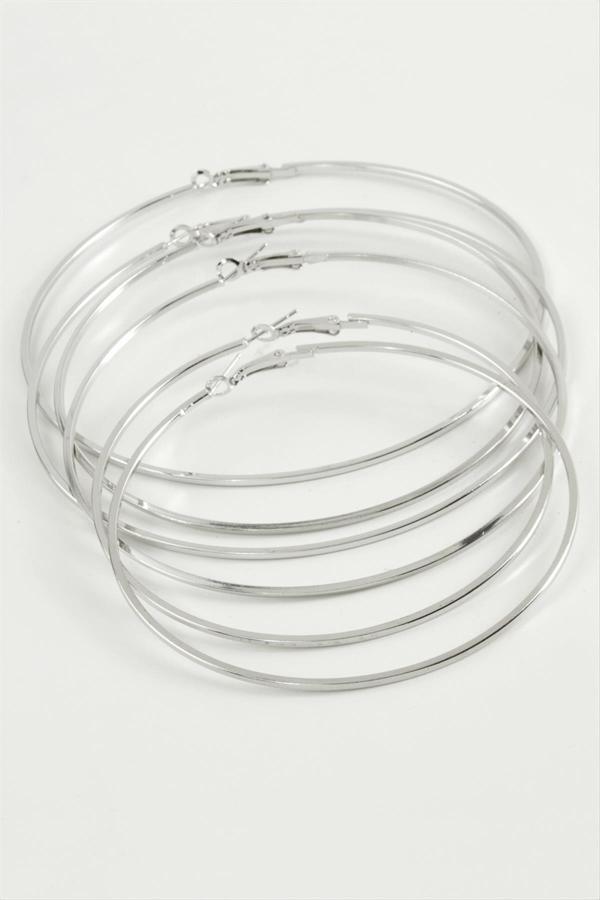 Avior Collection Ezme Metal Halka Küpe 6 Adet - Image 1