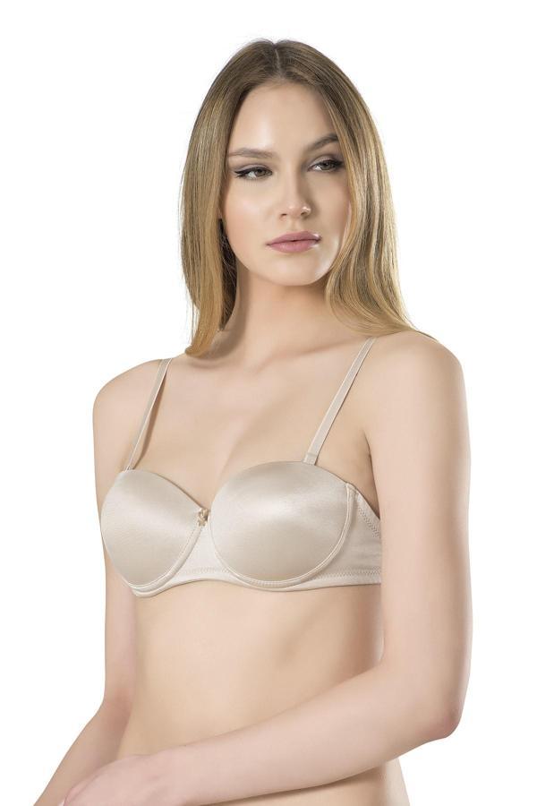 Fabony Basic Sırtı Şeffaf Boş Cup Desteksiz Sütyen 3021 - Image 1