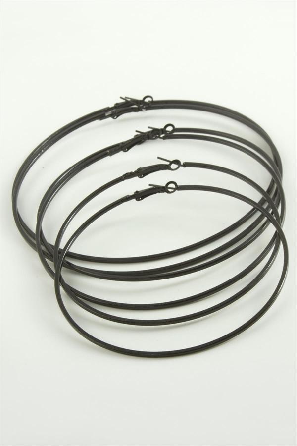 Avior Collection Ezme Metal Halka Küpe 6 Adet - Image 1
