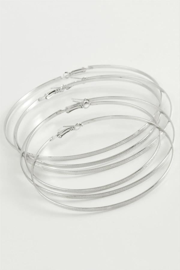 Avior Collection Noktalı Metal Halka Küpe 6 Adet - Image 1
