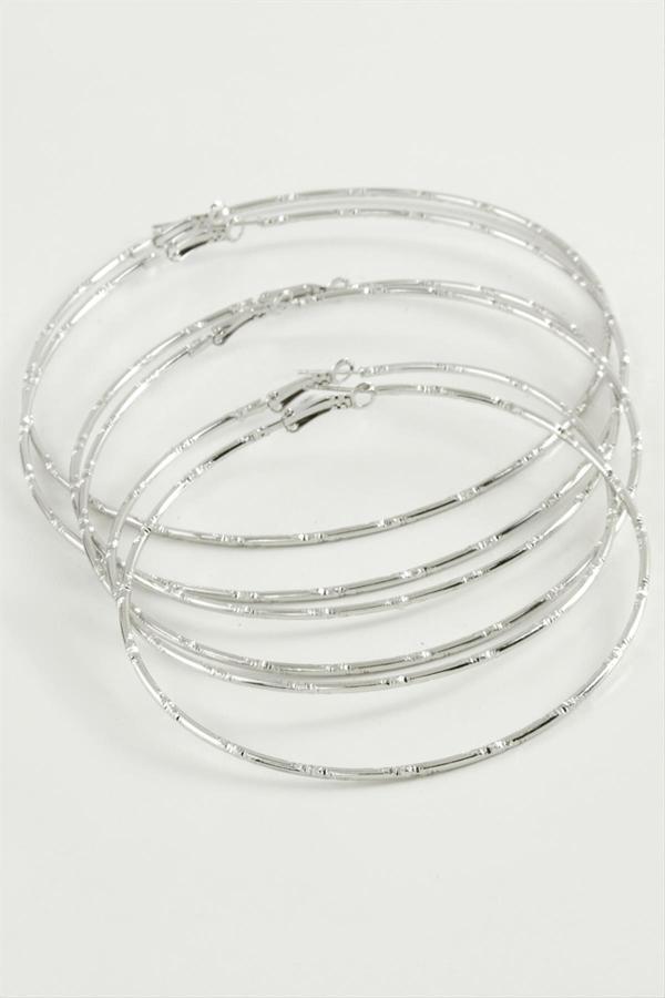 Avior Collection Noktalı Metal Halka Küpe 6 Adet - Image 1