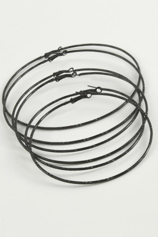 Avior Collection Noktalı Metal Halka Küpe 6 Adet - Image 1