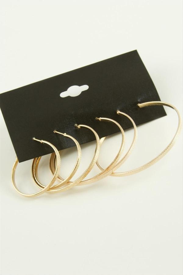Avior Collection Noktalı Metal Halka Küpe 6 Adet - Image 1