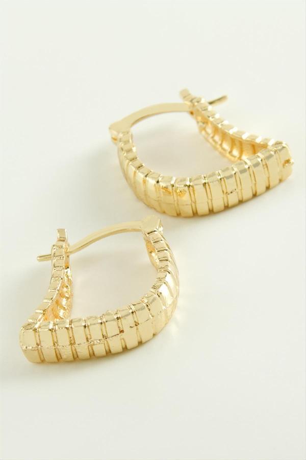 Avior Collection Oval Kilitli Halka Küpe - Image 1