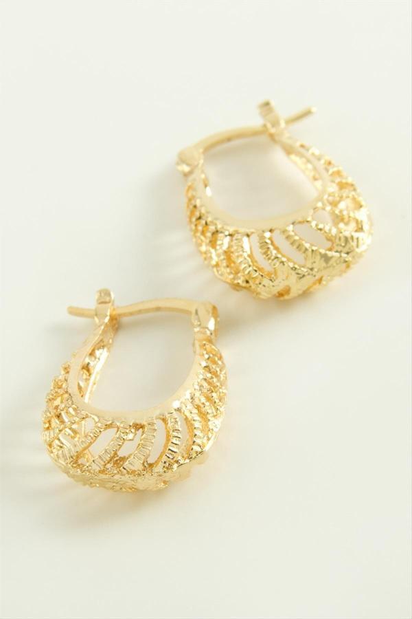 Avior Collection Oval Kilitli Halka Küpe - Image 1