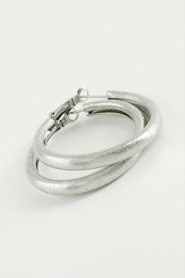 Avior Collection Simli Boru Halka Küpe 5,5 Cm - Image 1