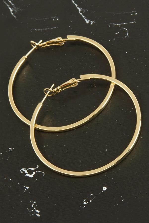 Avior Collection Ezme Lüks Çelik Halka Küpe 4 Cm - Image 1