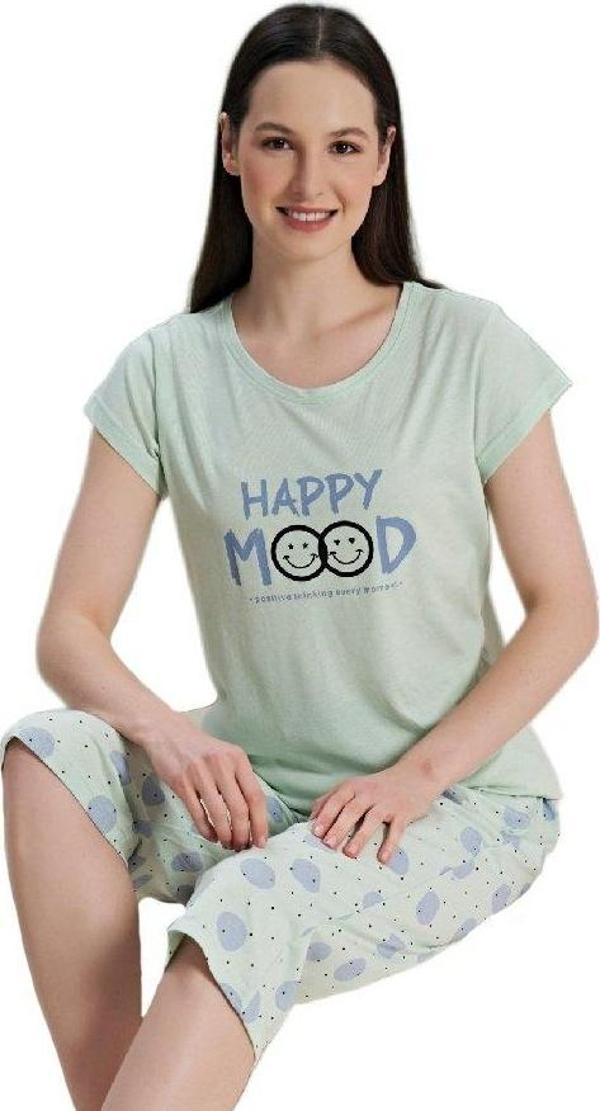 Kadın Pijama Takımı Kısa Kollu Kapri Yazlık Sereno Model S/XL - Image 1