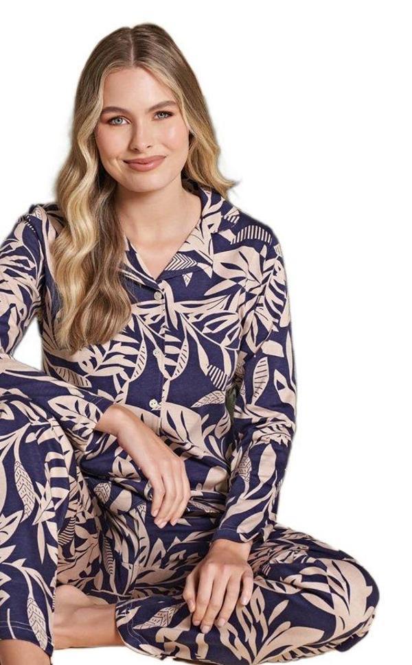 Kadın Önden Düğmeli Uzun Kollu Kışlık Pijama Takımı Caterina Rossi Tasarım Rahat Ev Giyim Hediyelik - Image 1