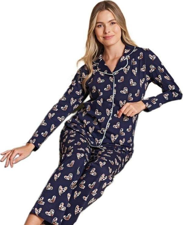 Valeria Milano Tasarım Kadın Önden Düğmeli Uzun Kollu Pijama Takımı Rahat Kışlık Ev Giyim Hediyelik - Image 1