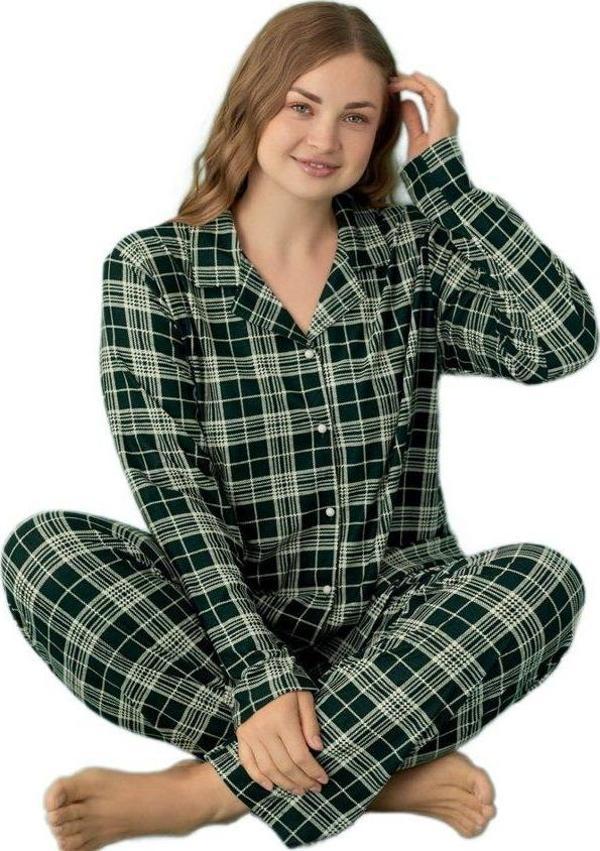 Giulia Romano Büyük Beden Kadın Pijama Takımı Rahat Ev Giyim Kışlık Süet Kumaş Hediyelik - Image 1