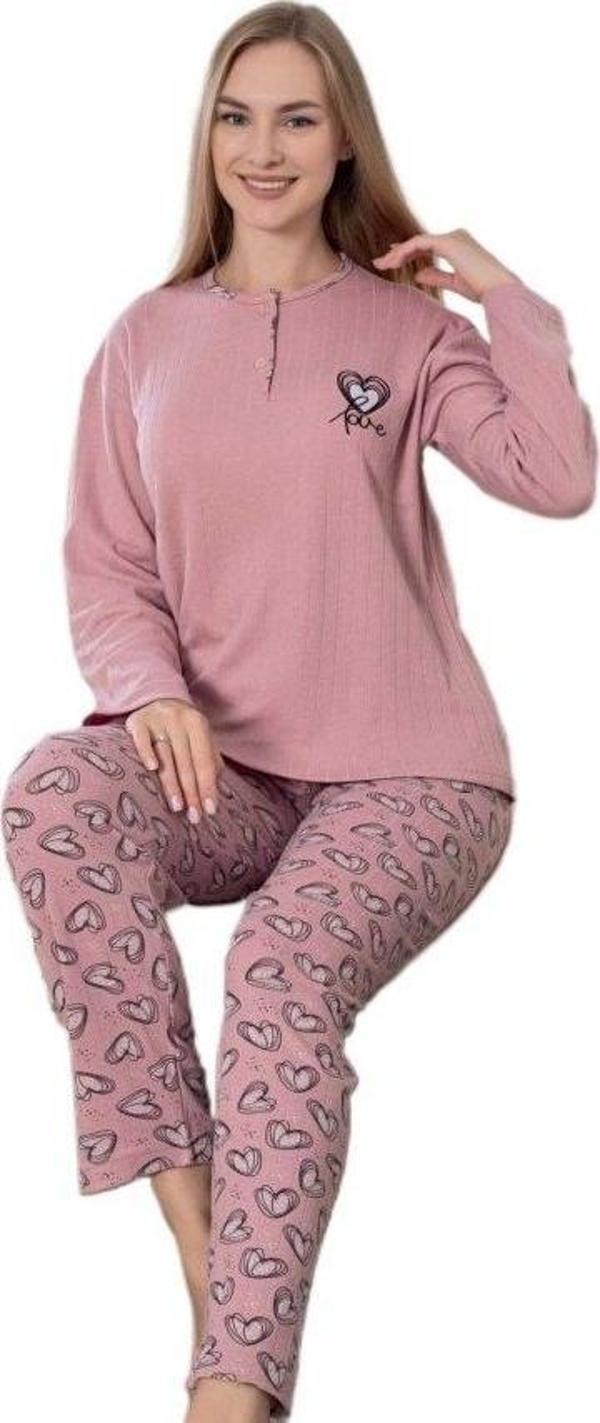 Siena Notte Kışlık Kadın Pijama Takımı Uzun Kollu Rahat Ev Giyim M/2XL  - Image 1