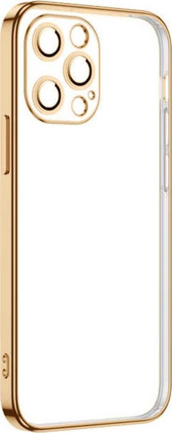 Cepmarketin İphone 12 Pro Uyumlu Zore Krep Kılıf-Gold - Image 1
