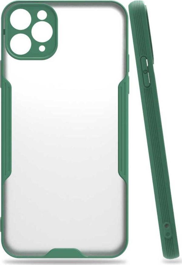 Lumena İphone 11 Pro Max Uyumlu Csm Zore Parfe Kılıf-Koyu Yeşil - Image 1
