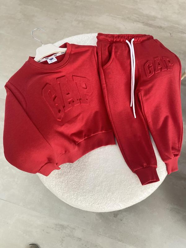 Baskılı Çocuk Eşofman Takımı – Kırmızı - Image 1