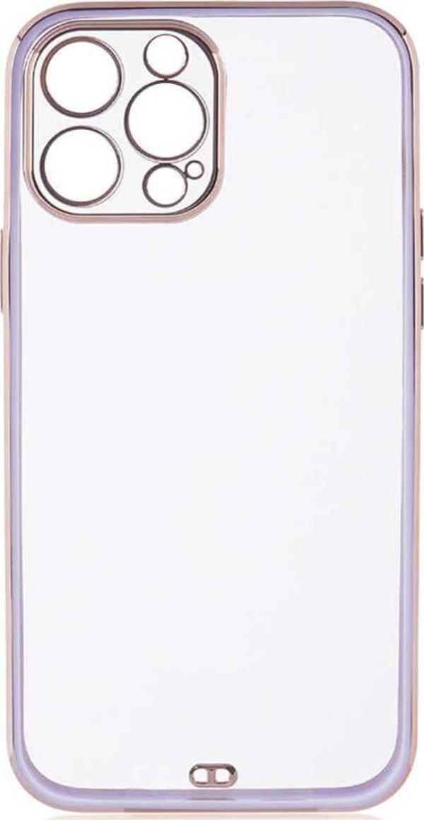 Lumena İphone 13 Pro Max Uyumlu Csm Zore Voit Clear Kılıf-Lila - Image 1
