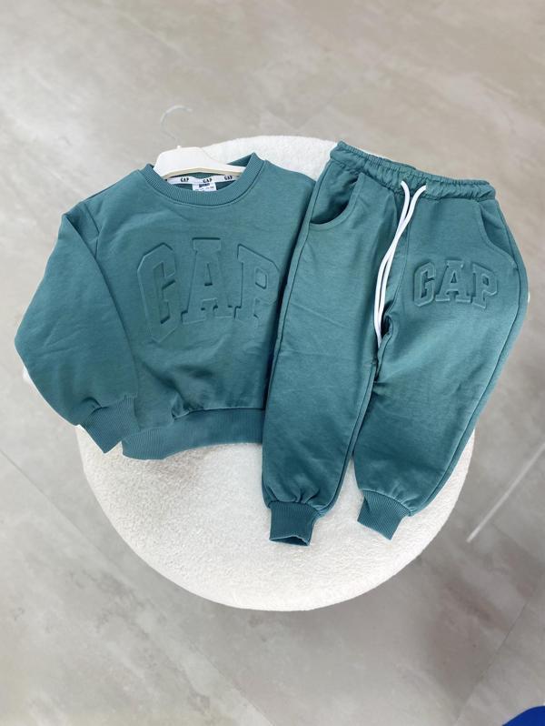 Baskılı Çocuk Eşofman Takımı – Yeşil - Image 1