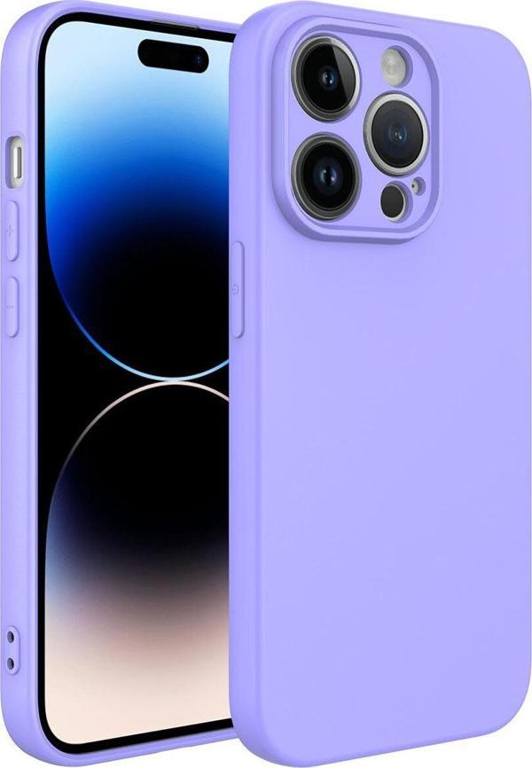 Safa İphone 14 Pro Max Uyumlu Csm Zore Kamera Korumalı Mara Lansman Kılıf-Lila - Image 1