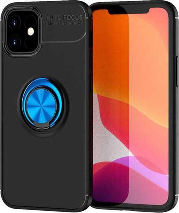 Doping Digital İphone 12 Mini Uyumlu Zore Ravel Silikon Kılıf-Siyah-Mavi - Image 1