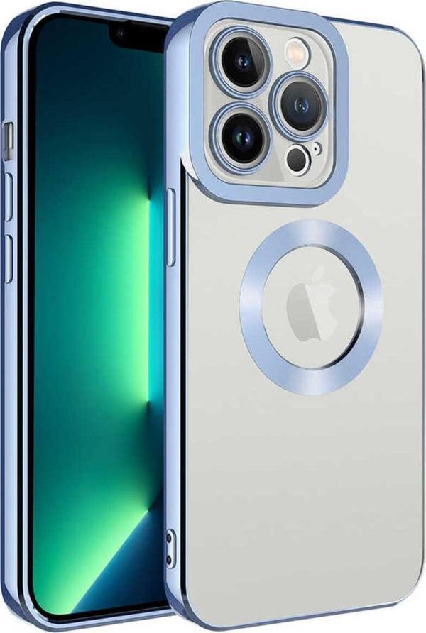 Wenixs İphone 11 Pro Uyumlu Kamera Korumalı Logo Gösteren Zore Omega Kılıf-Sierra Mavi - Image 1