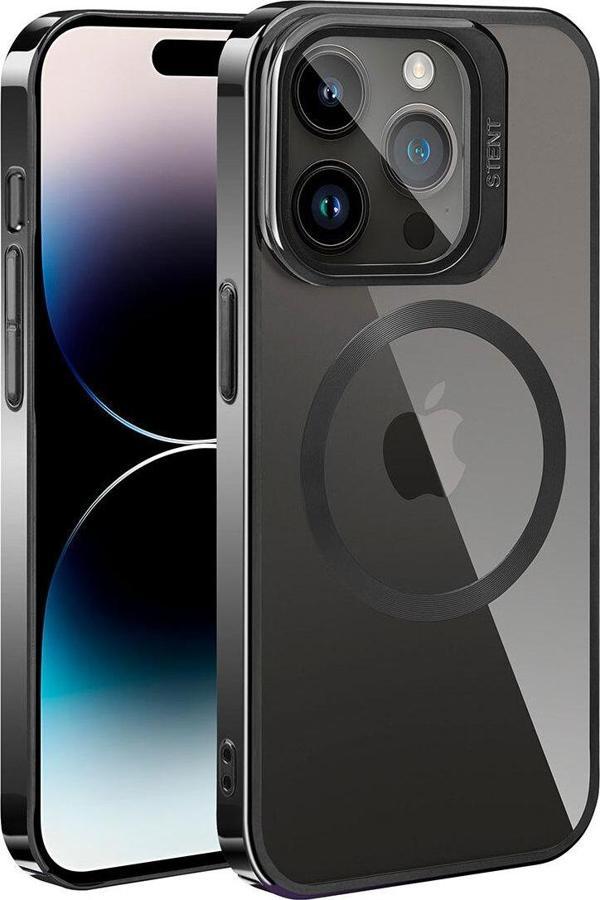 Kılıftech İphone 14 Pro Uyumlu Magsafe Wireless Şarj Özellikli Standlı Zore Klon Kılıf-Siyah - Image 1