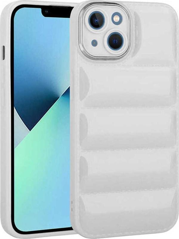 Avid Diva İphone 14 Uyumlu Kamera Korumalı Parlak Aihttg'Li Zore Galya Kılıf-Beyaz - Image 1