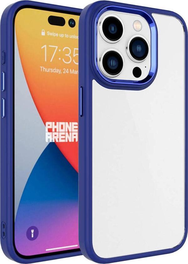 Zore İphone 15 Pro Max Uyumlu Krom Kılıf-Lacivert - Image 1
