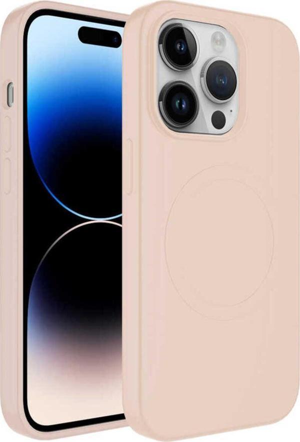 Yucca Tech İphone 11 Pro Uyumlu Magsafe Wireless Şarj Özellikli Pastel Renk Silikon Zore Plas Kılıf-Pembe - Image 1