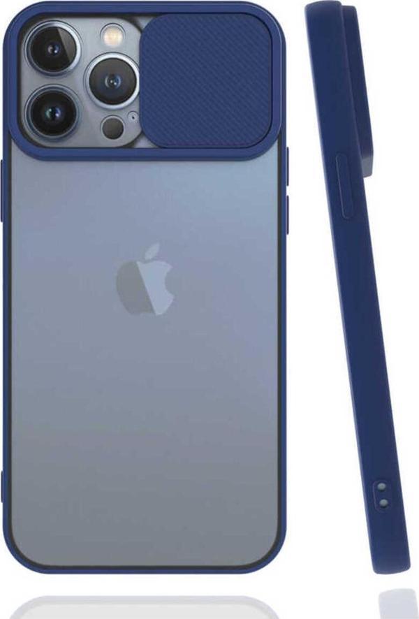 Boğazören İphone 13 Pro Max Uyumlu Zore Lnsm-İ Kılıf-Lacivert - Image 1