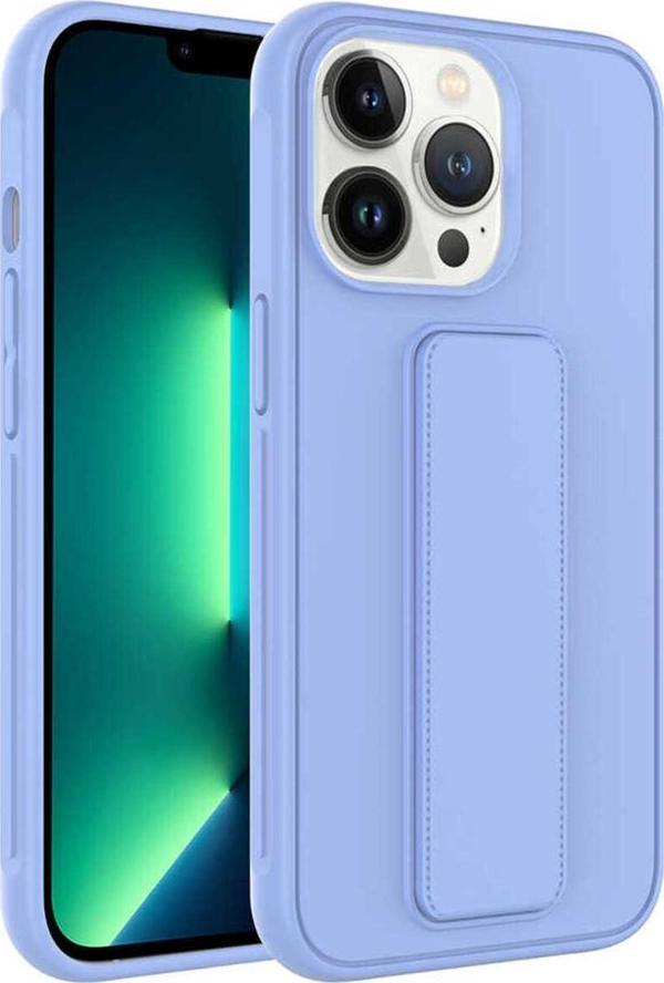 Boğazören İphone 13 Pro Max Uyumlu Zore Qstand Kılıf-Lila - Image 1