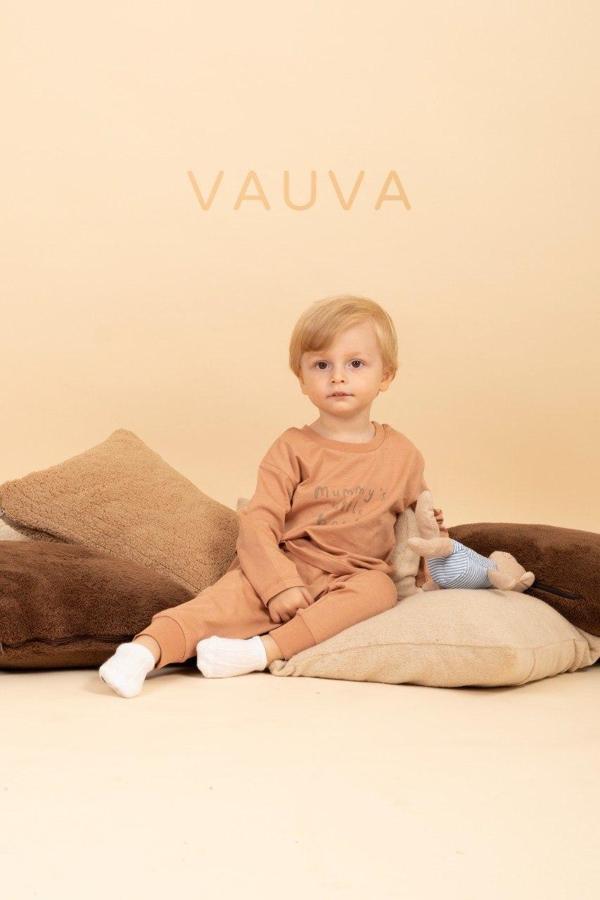 Çocuk Sweatshirt & Eşofman Takımı – Kiremit “Mummy’s Little Bear” - Image 1
