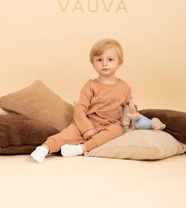 Çocuk Sweatshirt & Eşofman Takımı – Kiremit “Mummy’s Little Bear” - Image 1