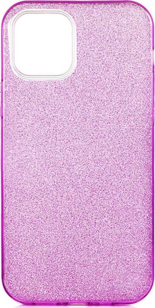 Eflink İphone 12 Pro Max Uyumlu Zore Shining Silikon-Mor - Image 1