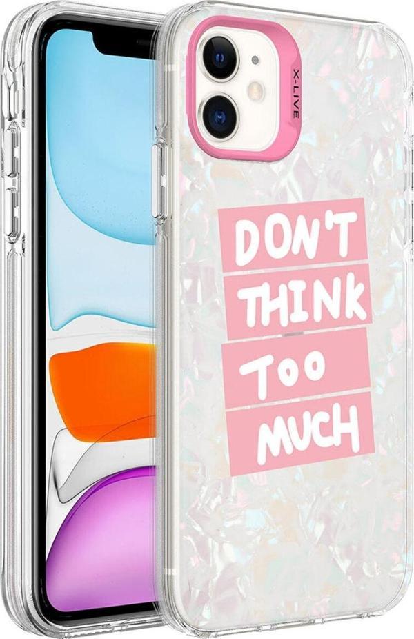 Noir318 İphone 12 Uyumlu Mermer Desenli Zore Marbello Kılıf-Pembe - Image 1