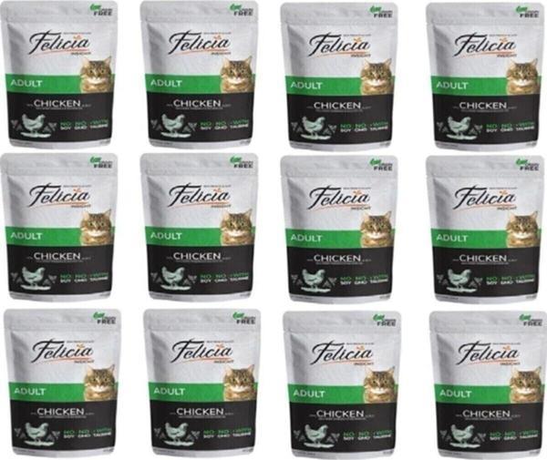 Felicia Pouch Tahılsız Tavuklu Kedi Maması 85 Gr X 12 Adet Ty - Image 1