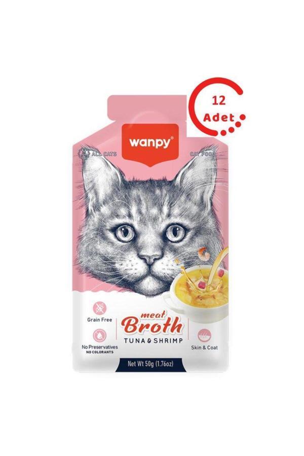 Wanpy Karidesli Ton Balıklı Kedi Çorbası 50 Gr X 12 Adet - Image 1