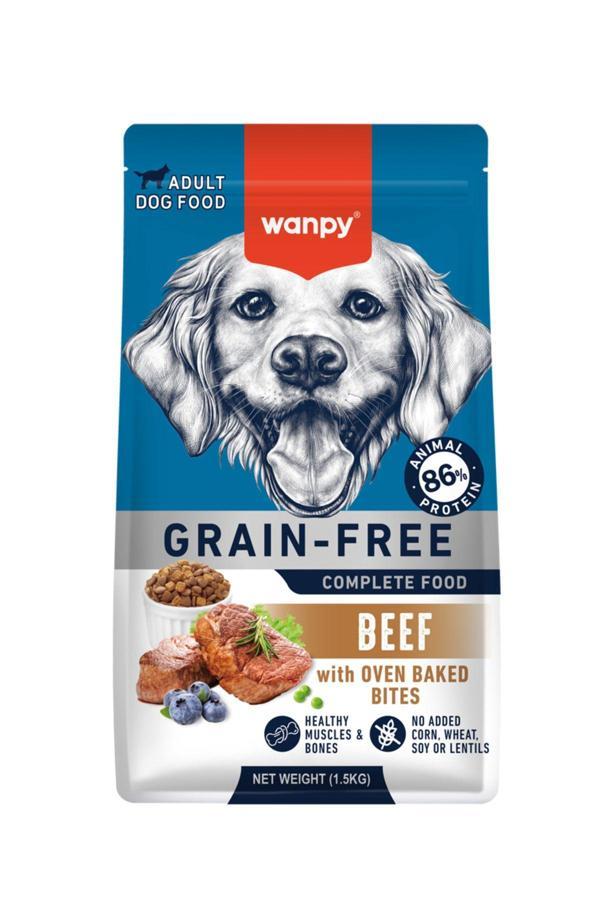 Wanpy Tahılsız Sığır Etli Yetişkin Köpek Maması 1,5 Kg - Image 1