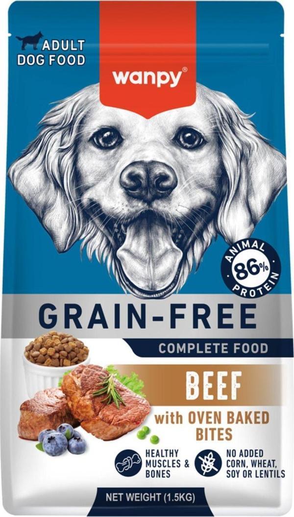 Wanpy Tahılsız Sığır Etli Yetişkin Köpek Maması 1,5 Kg - Image 1