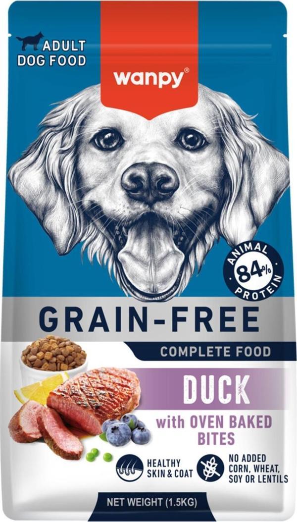 Wanpy Tahılsız Ördekli Yetişkin Köpek Maması 1,5 Kg - Image 1