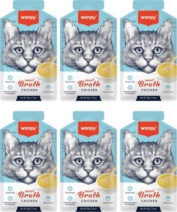 Wanpy Tavuklu Tahılsız Kedi Çorbası 50Gr - 6 Adet - Image 1